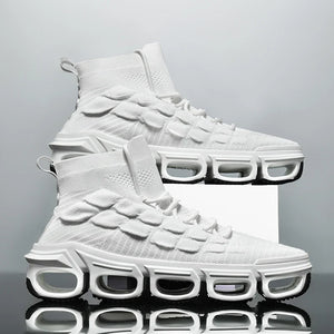Nomad 440 High-Top Knit Sneaker in white (MODEL440WHT)